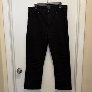 Banana Republic Factory Black High Rise Bootcut Cropped Stretch Jeans